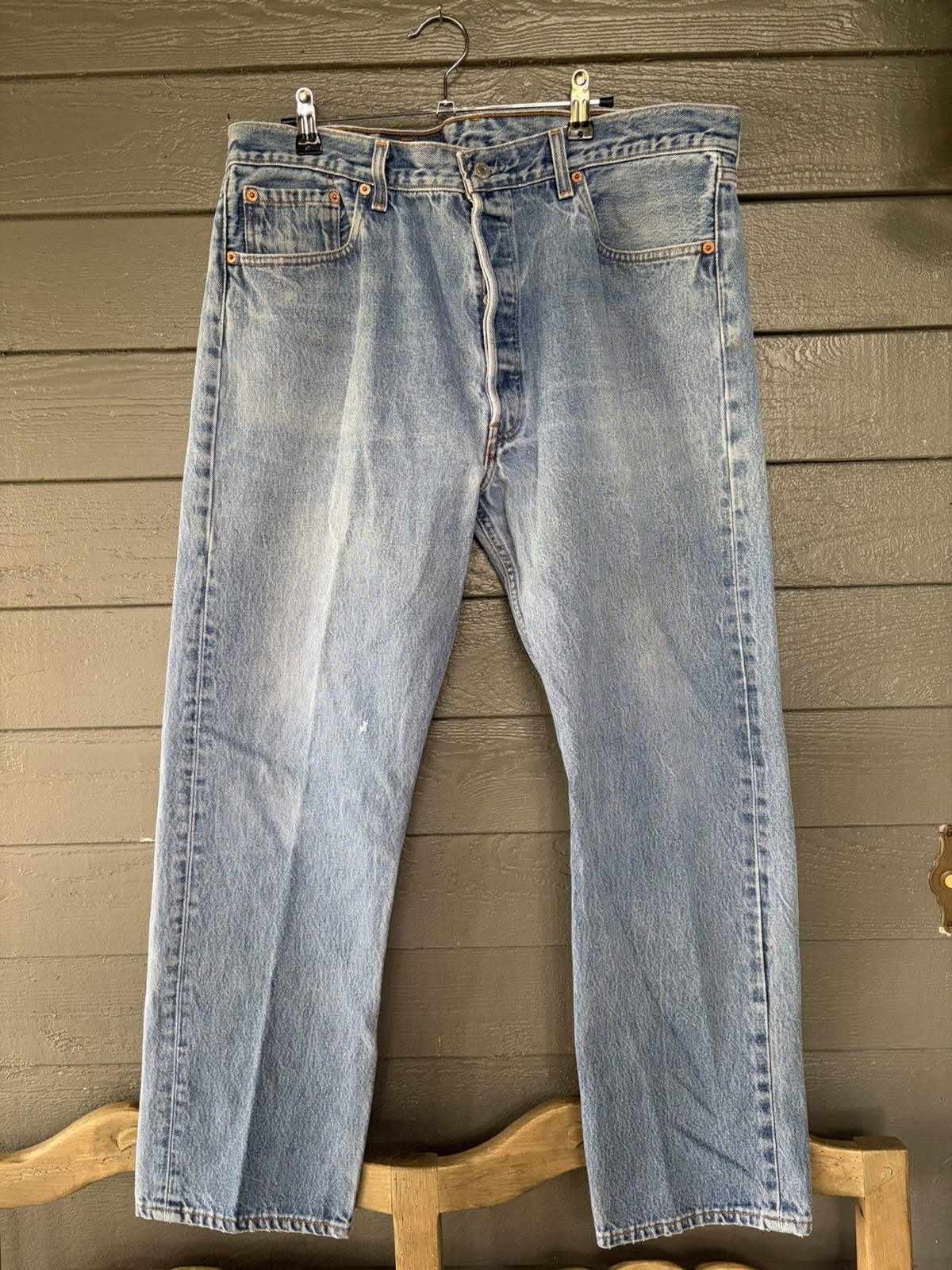 Made in Usa Levi’s 501xx Vintage Button Fly Men’s Blue Jeans 90s W38 L31