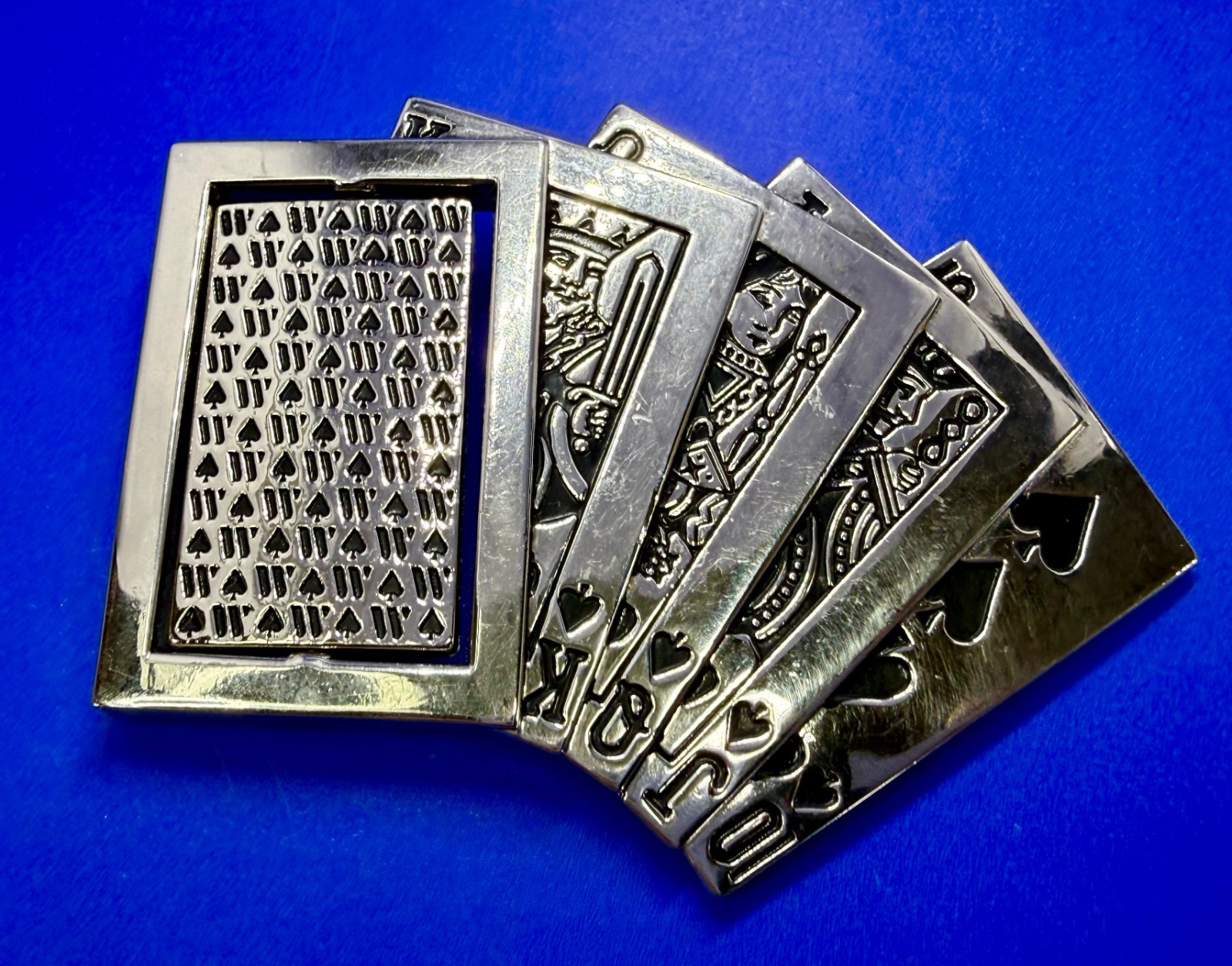 Royal Straight Flush Draw The Ace Poker Casino Gambling Belt Buckle by WESTSIDE