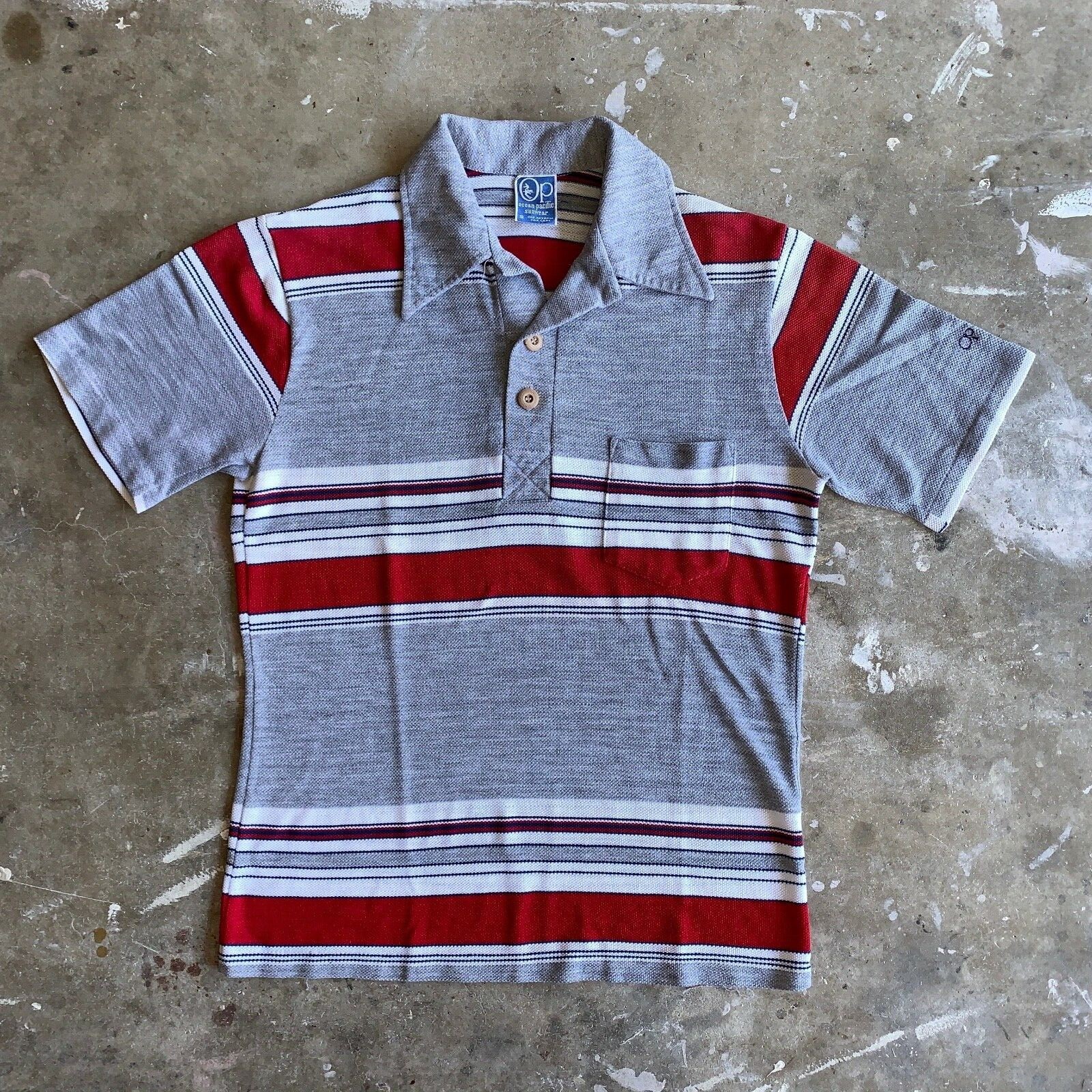70s – 80s VINTAGE OCEAN PACIFIC O.P. SURF SHIRT MEN SZ S T-SHIRT HANG TEN HAWAII