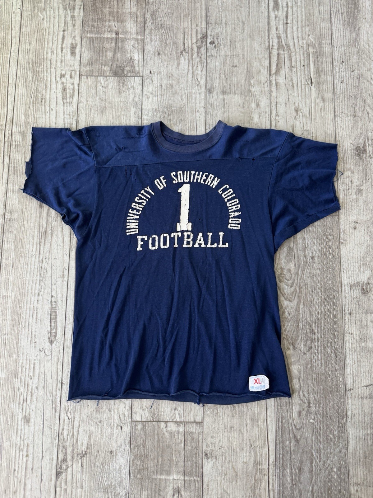 Vintage 1970s Champion Durene Football Jersey: University Of Southern Colorado