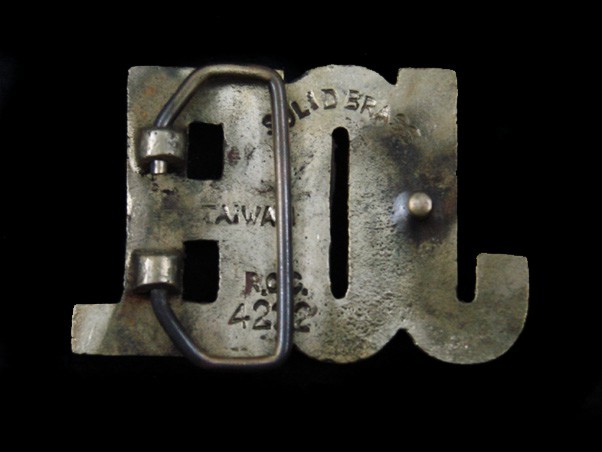 SK01118 VINTAGE 1978 NAME **JOEL** POLISHED SOLID BRASS BARON BELT BUCKLE