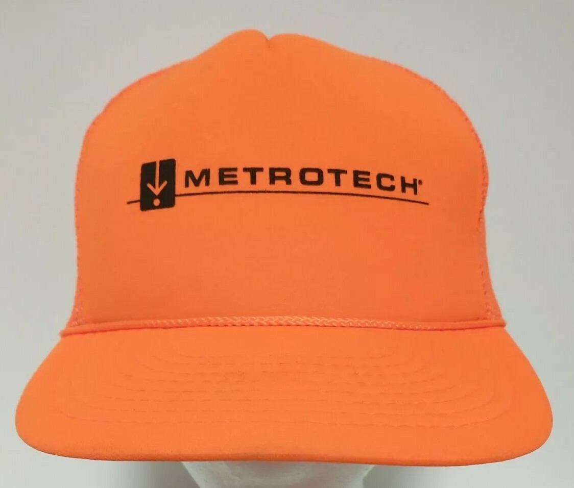 Vintage Orange METROTECH Trucker Hat Baseball Cap Snapback Mesh Rope MOHR’S