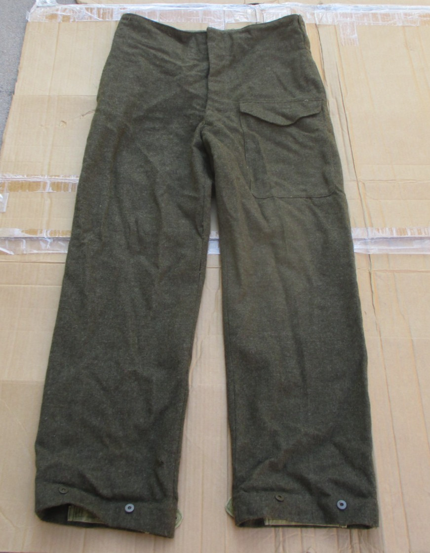 Vtg 1953 Wool Battle Dress Trousers Serge Pants Master Craft Uniform Size No. 18