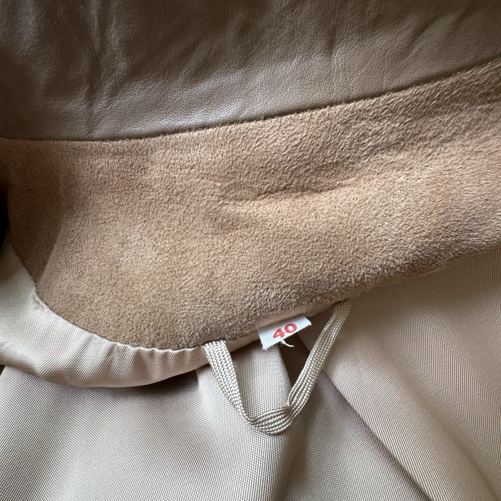 Vintage 80s 90s Skin Things Tan Suede Blazer Jacket Womens 10