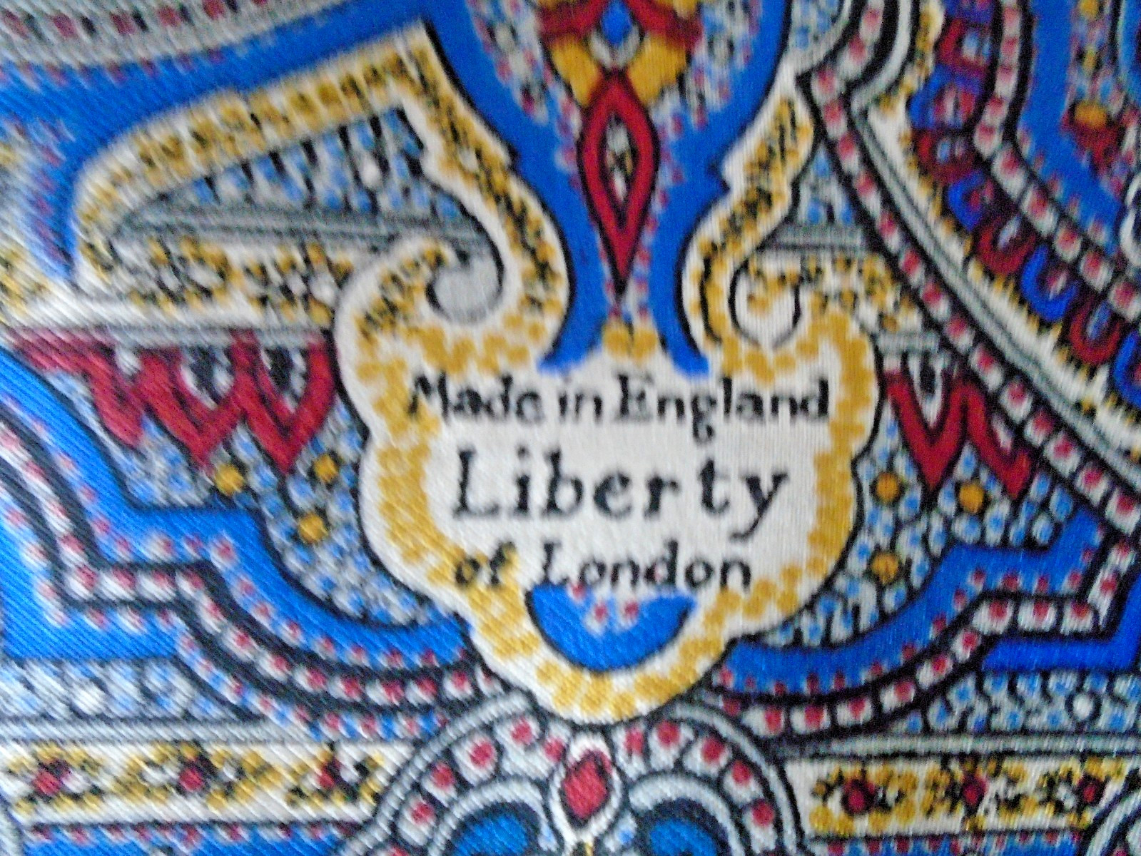 Vtg LIBERTY 23×23 Blue & Multi Color Paisley Pure Silk Scarf Made in England!