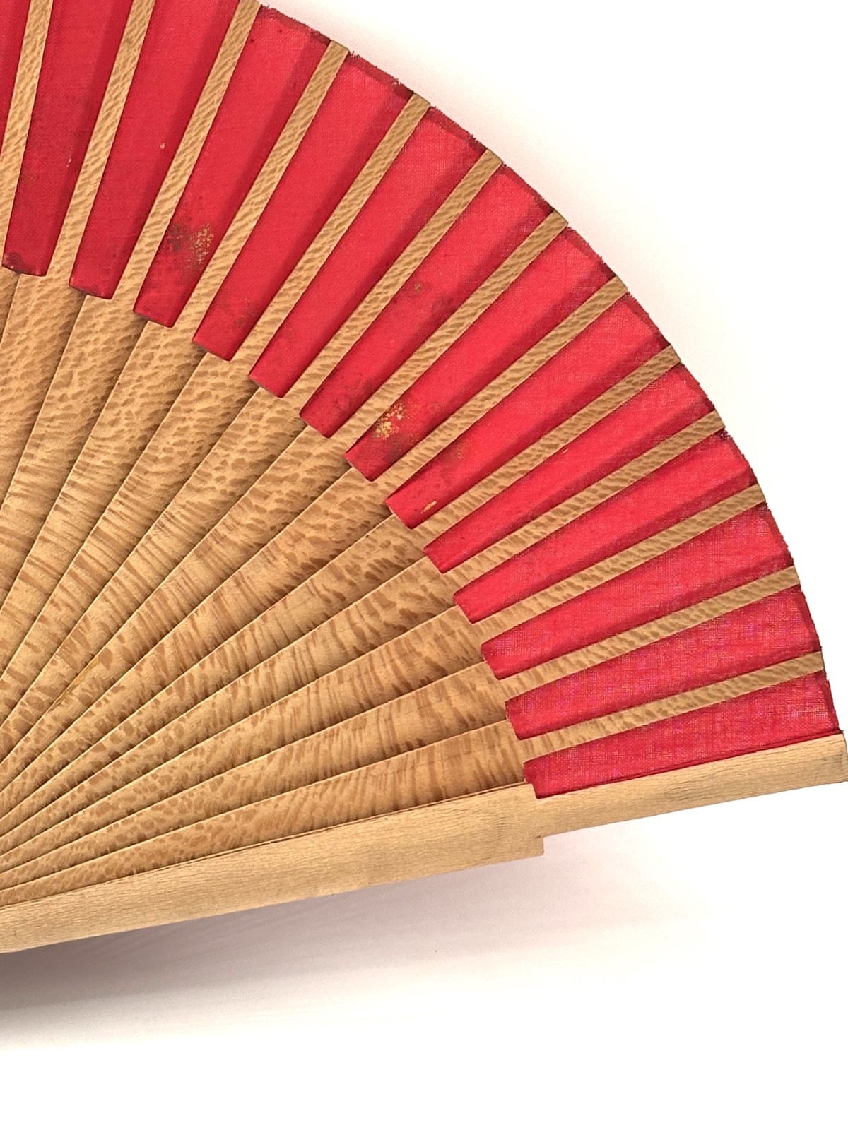 Vintage Hand Painted Spanish Fan with Lacquered Wood Frame