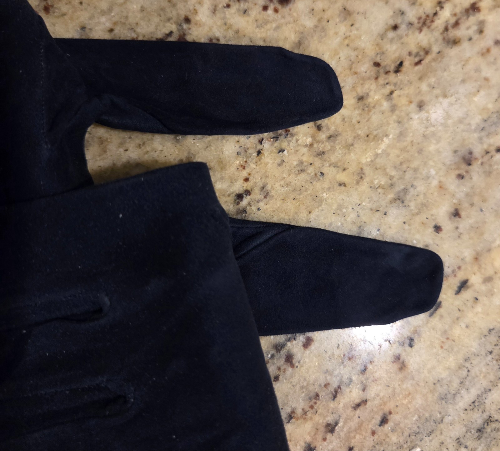 Vintage Womens Size M 7 Blue Suede Leather Formal 11″ Long Gloves