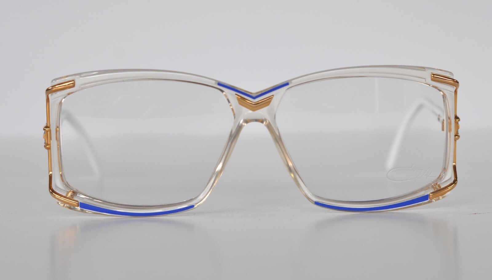 Cazal Vintage Eyeglasses – NOS – Model 179 – Col.263- Gold & Blue, White, Transp
