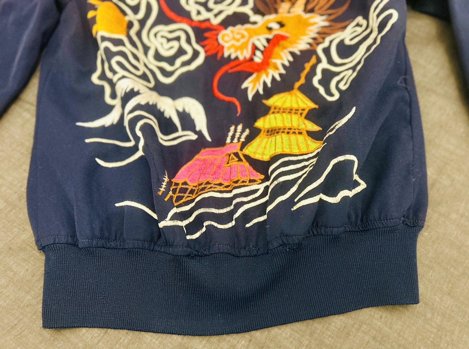 Japanese Sukajan inspired embroidered U.S. Navy Bomber Jacket