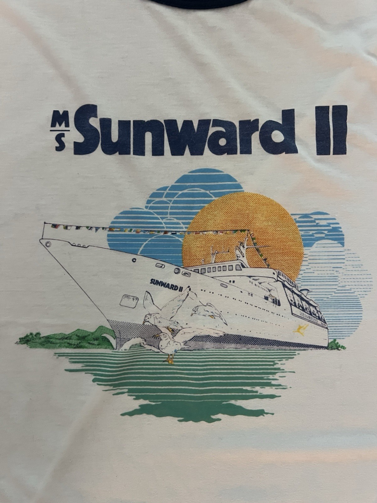 Vintage 80’s Sunward II Cruise Boat Ringer T Shirt Small/Medium