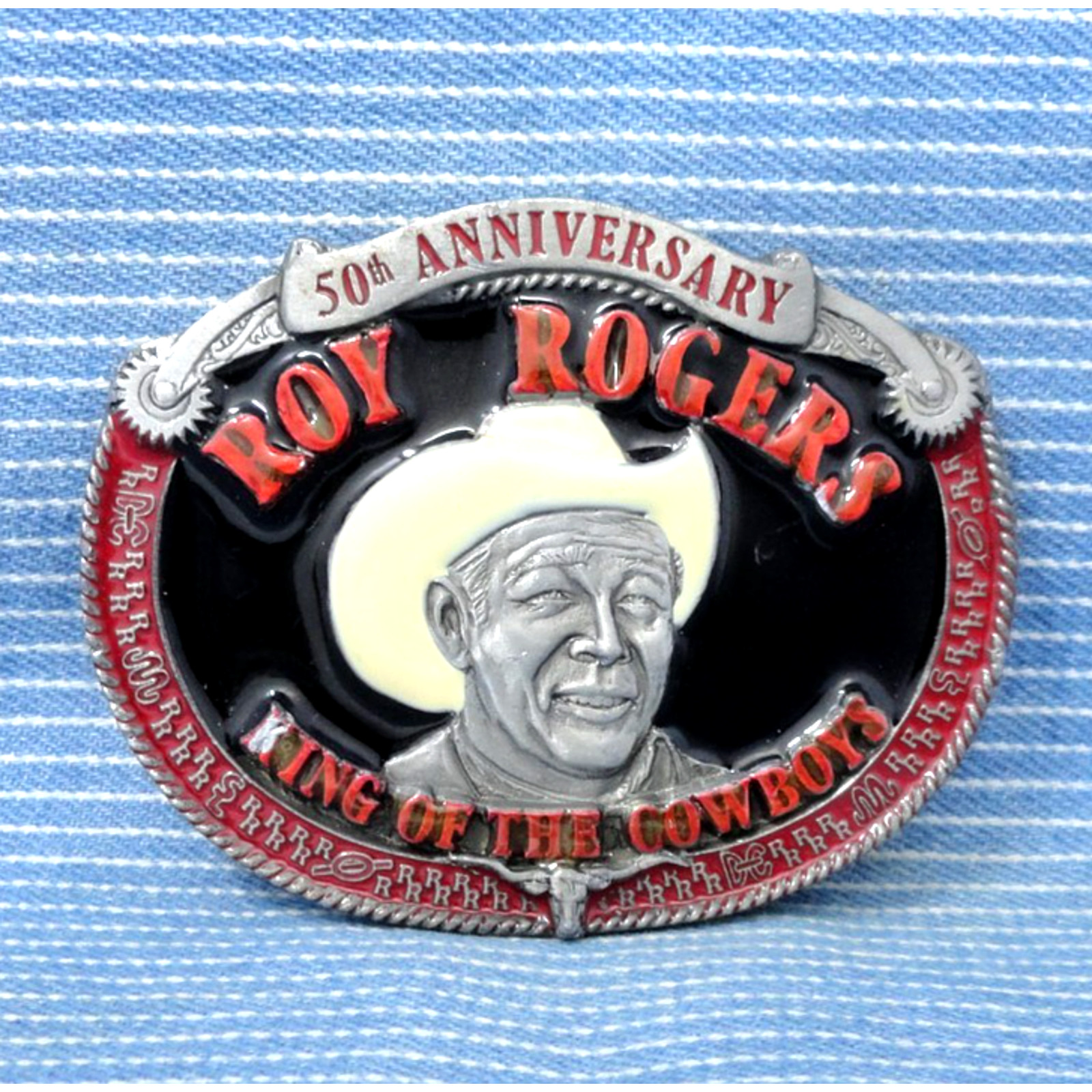Roy Rogers Belt Buckle 50 Yrs #LE King Of The Cowboys Retro Vtg 90s C+J .CPA841