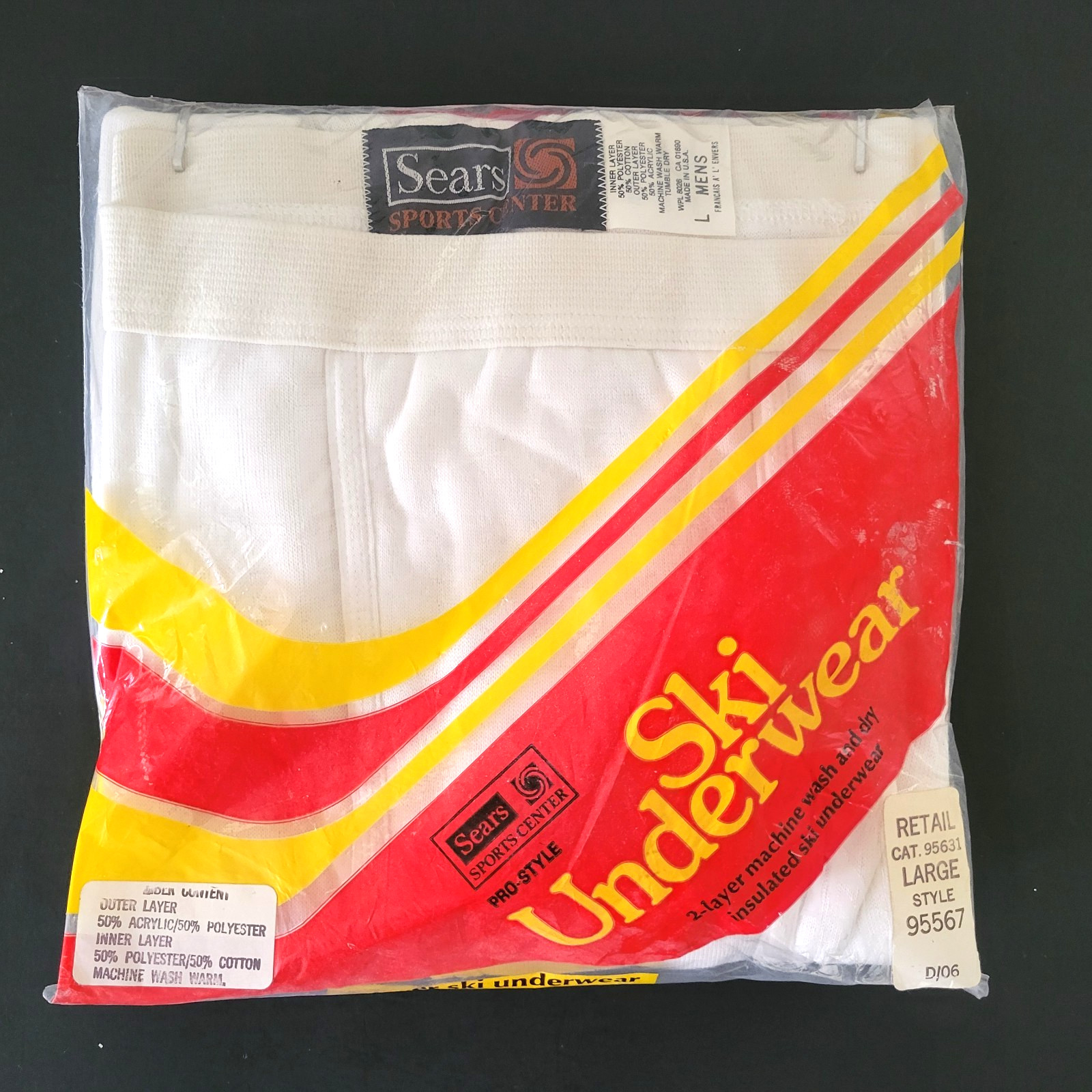 NEW Vintage Sears Ski 2 Layer Insulated Underwear Men’s Size Large