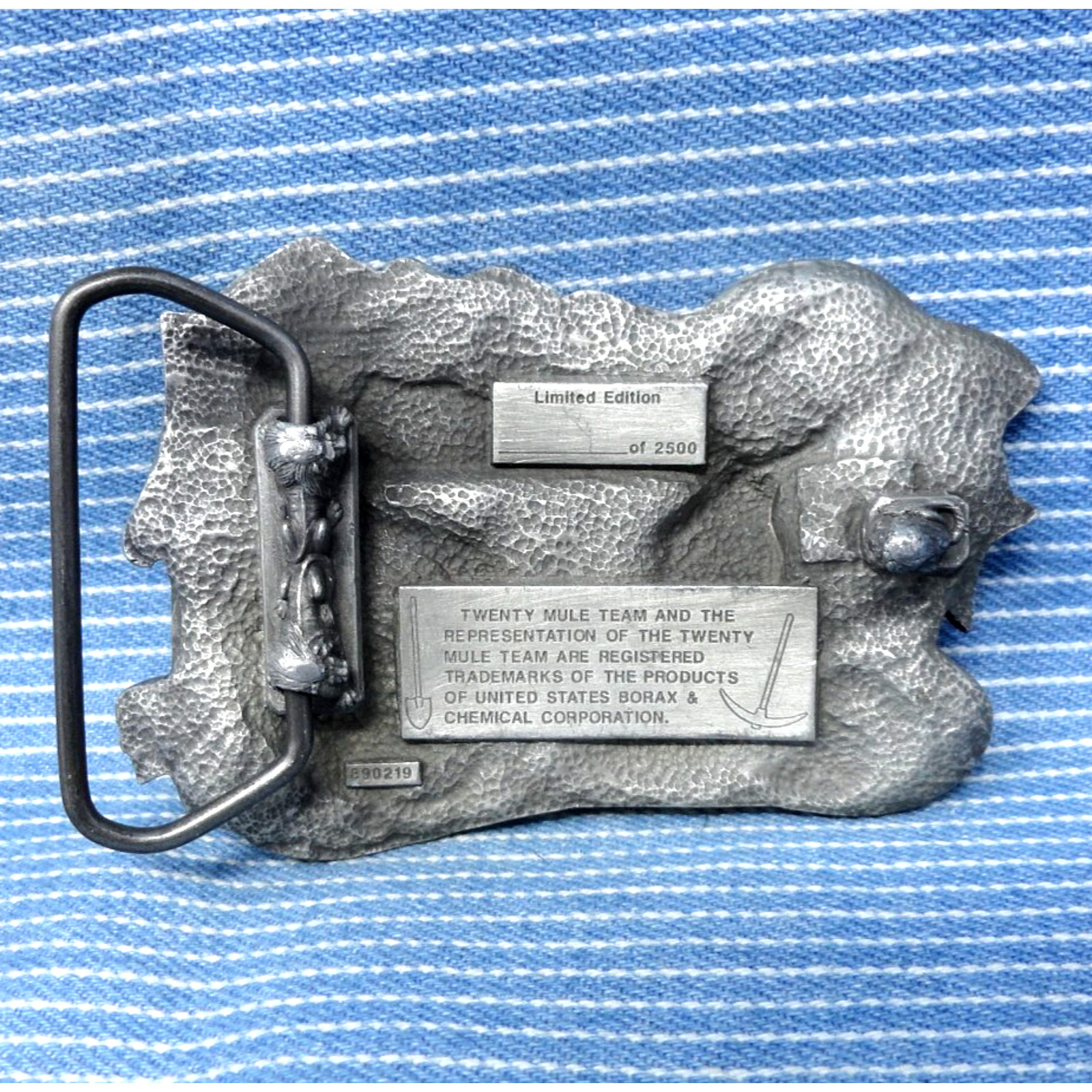 Pacific Coast Borax Company 100 Yrs LE Commemorative Belt Buckle Vtg 1990.CPA519