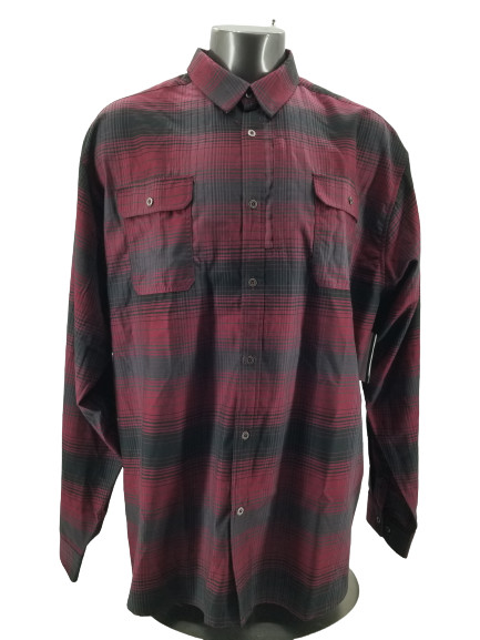 Key Imperial Mens Long Sleeve Buffalo Plaid Metal Button Western Shirt 3XL