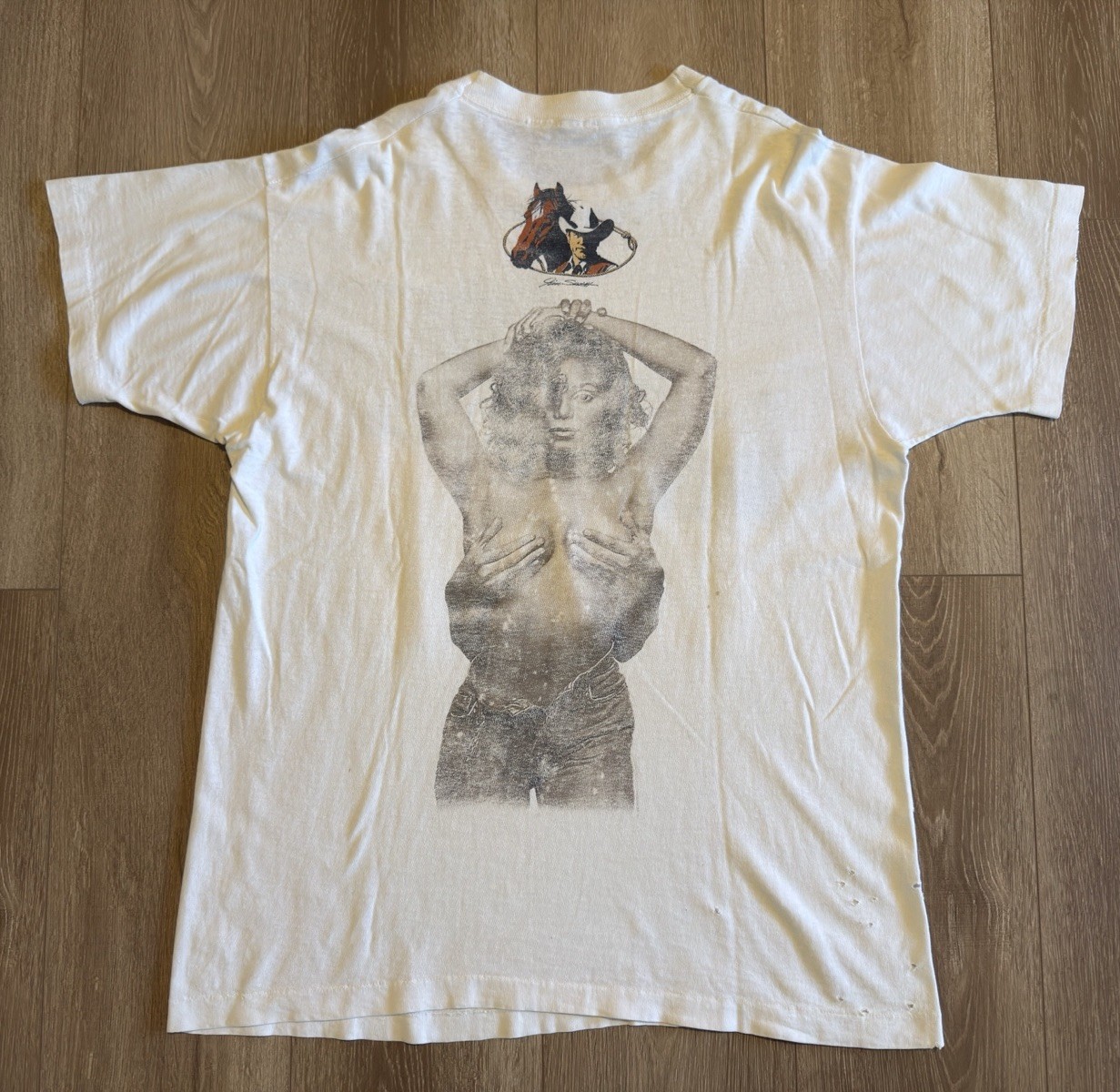 Vintage Janet Jackson T-Shirt 1992 Test Print Nice Man Cowboy Rodeo XL Rap Tee