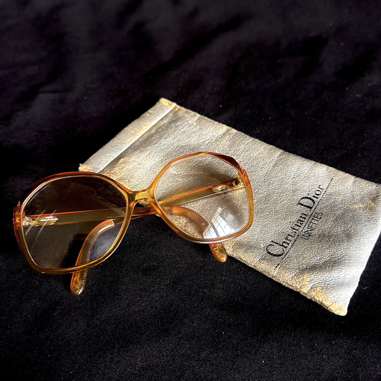VTG Christian Dior Eyeglass Frames CD 2268 Oversized 70s Austrian Optyl Chic