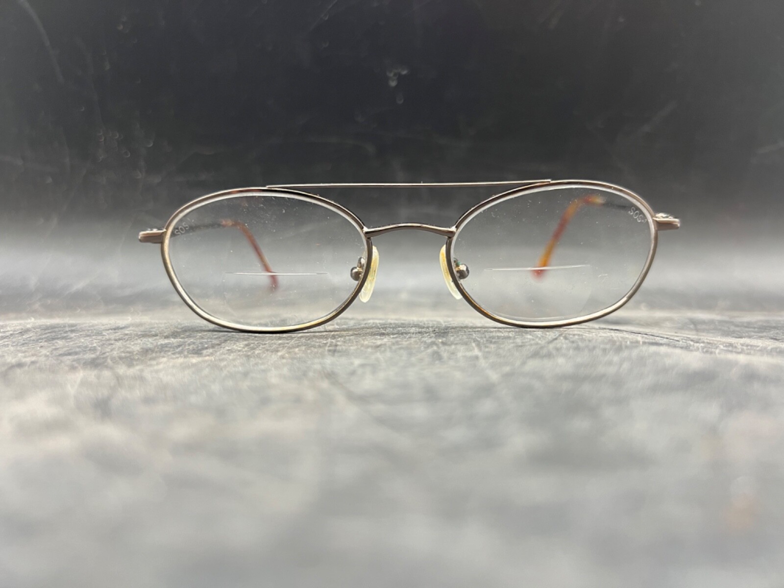Vintage Titmus Eyeglasses Mens TR306S Full Frame Oval Metal Pewter Tortoise