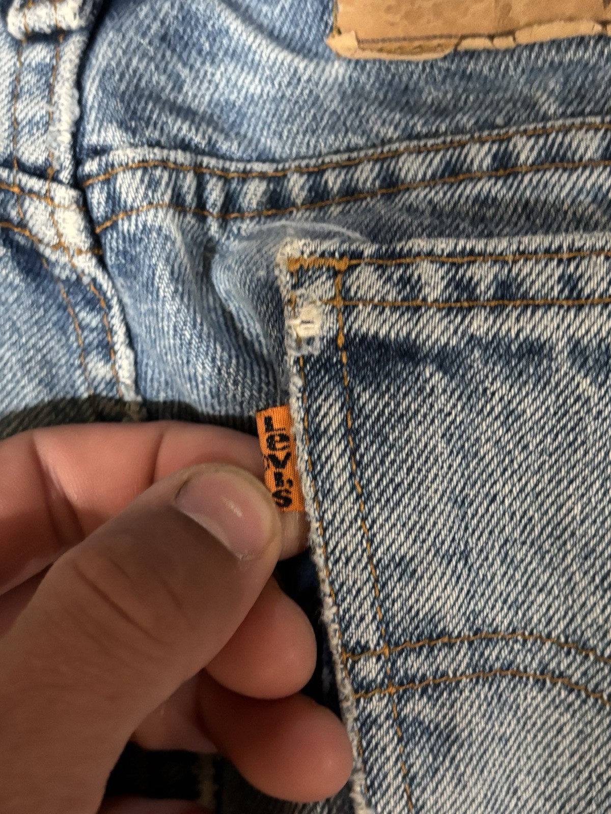 Vintage 1970s Levi’s Orange Tag Bell Bottom Embellished Dragon Pants 32×36