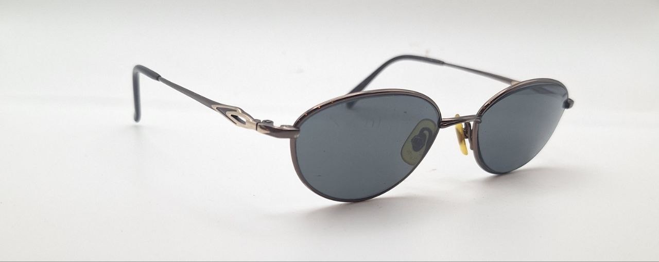 Vintage Seiko 1128 Gunmetal Oval Titanium Sunglasses FRAMES ONLY Japan