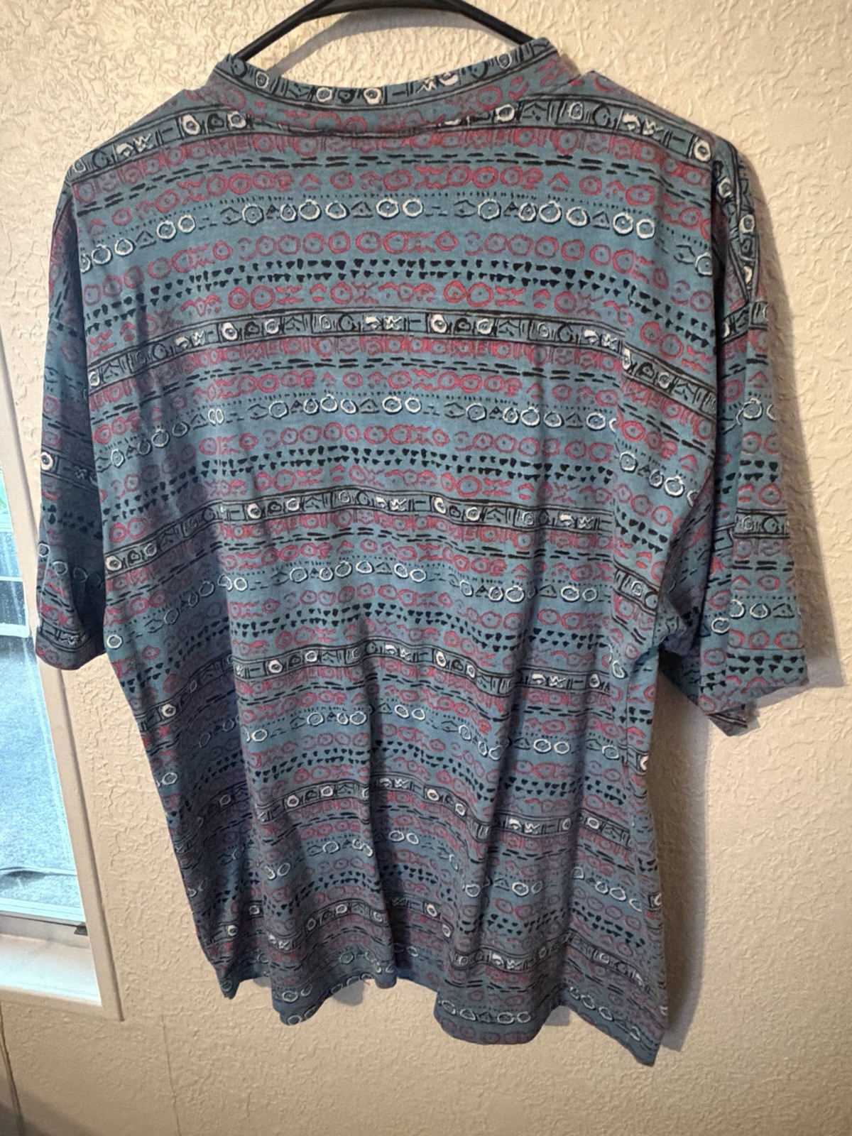 Vintage Weeds Geometric AOP L 90s Beach Summer Rare Unique Colorful Vibes Hawaii