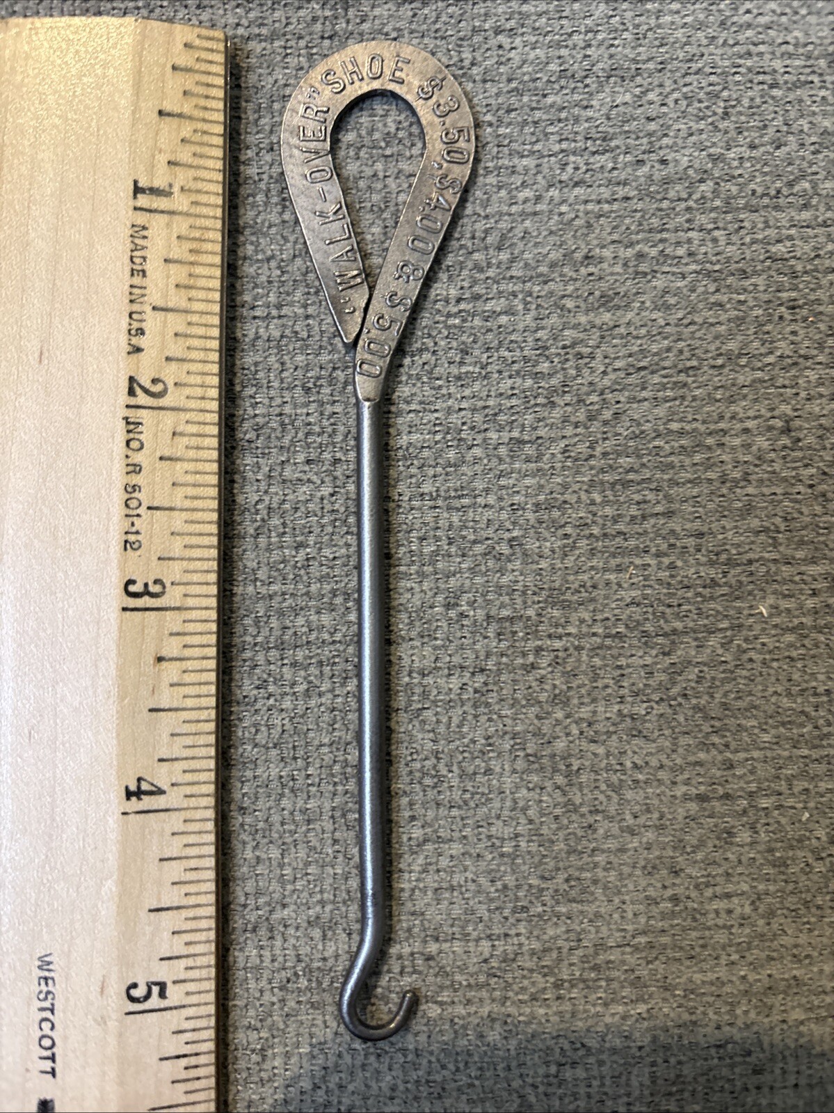 Vintage “Walk-Over” Boot/Shoe Hook Tool – Lace Tightener – Metal
