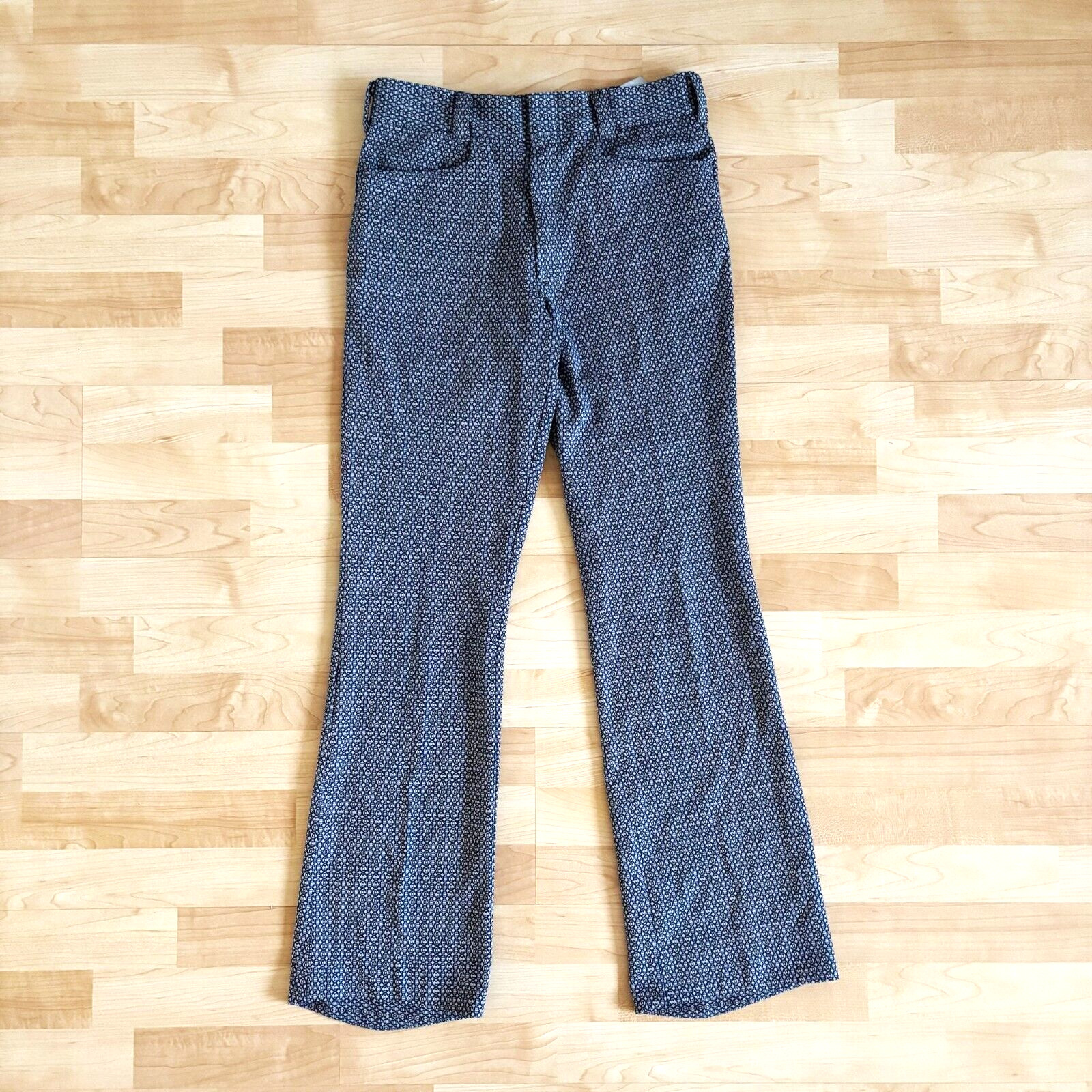 Vintage 70s A-1 Kotzin Bell Bottom Flare Pants Sz 30 x 31 Hippie Disco Trousers