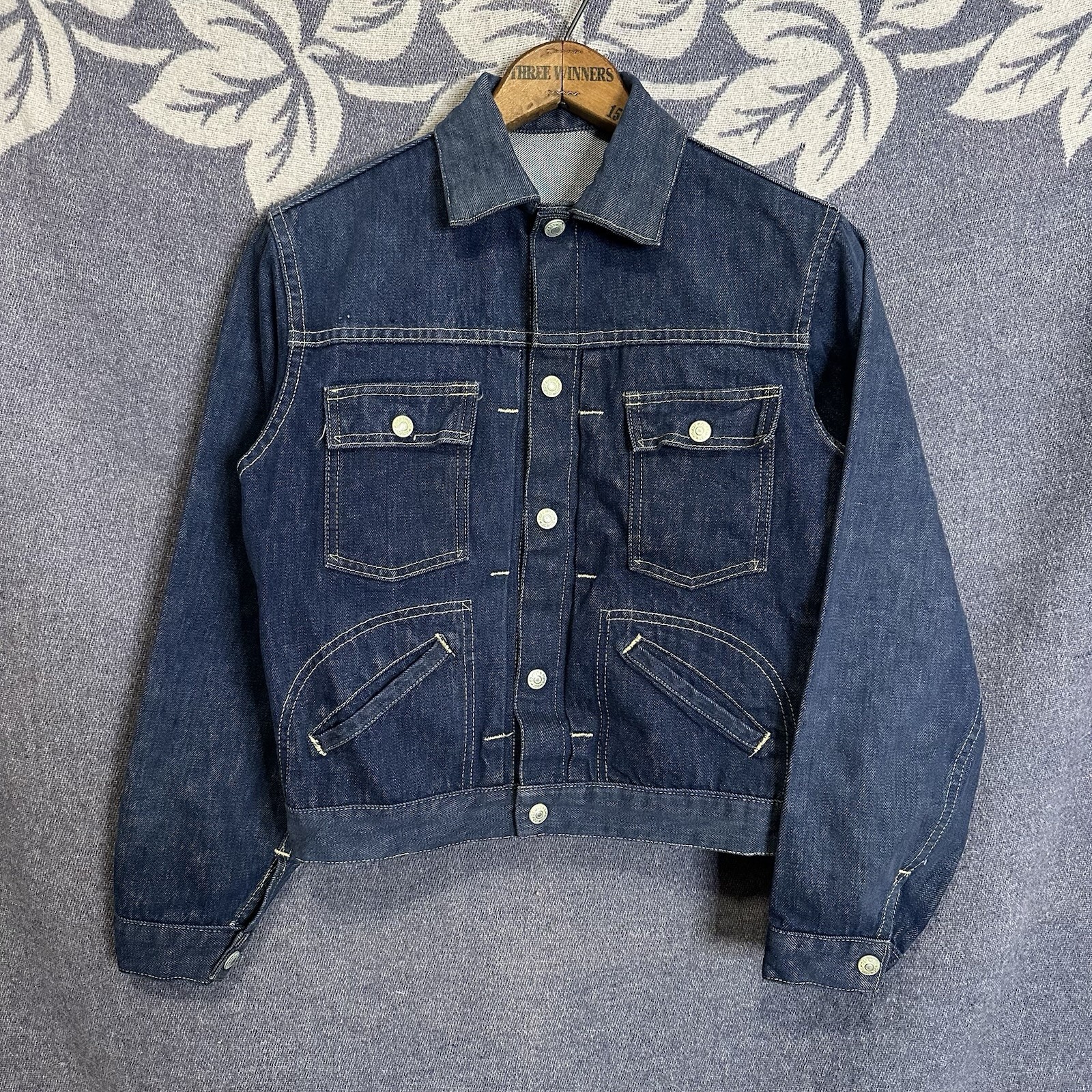 Vintage 50/60s JCPenney Foremost Type 2 Selvedge Pleated Denim Jacket XS