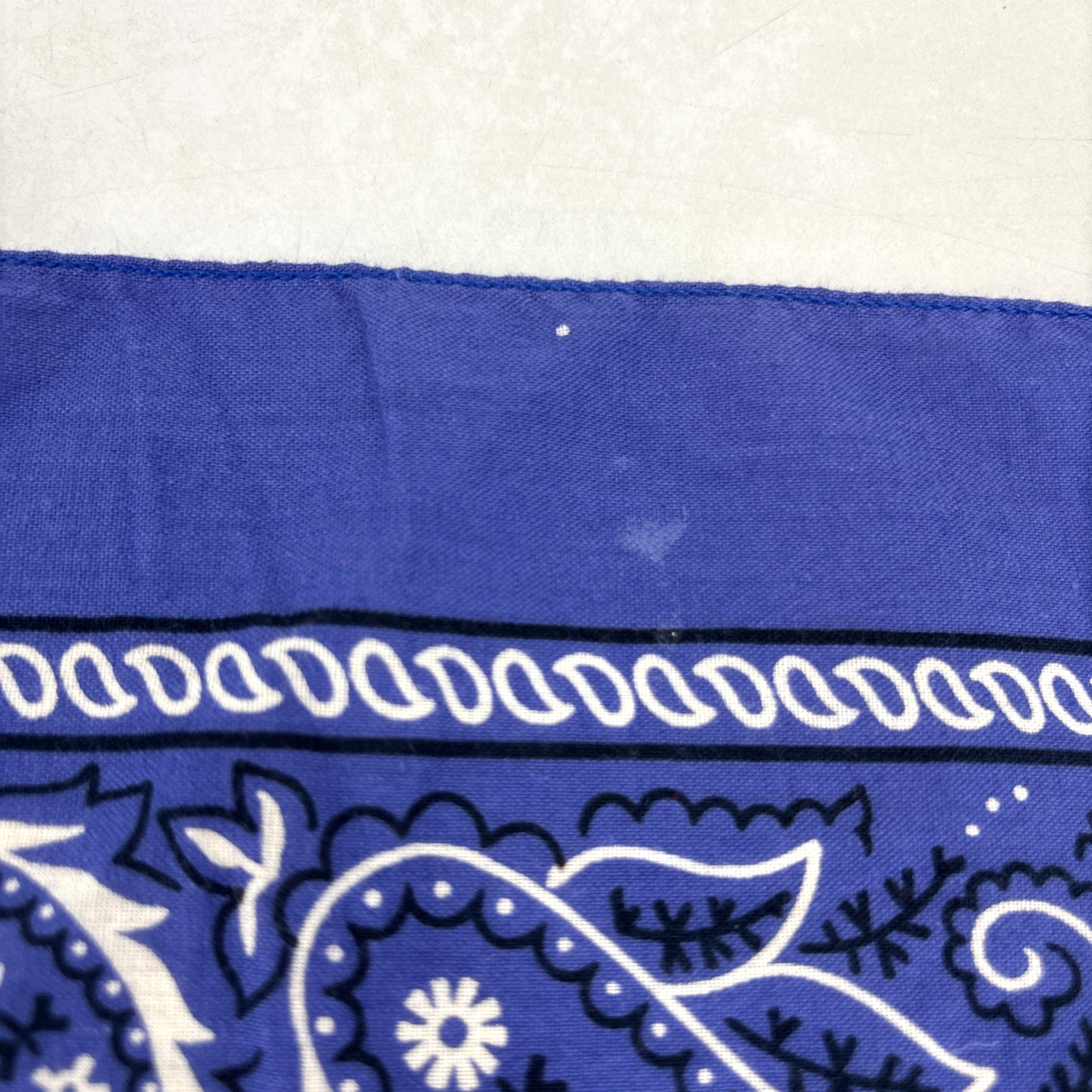 1960s Blue Bright Indigo Bandana All Cotton Fast Color RN 13960