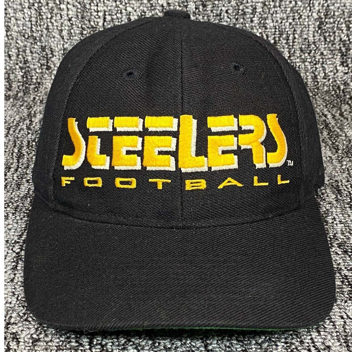 Pittsburgh Steelers Football Hat Kids OSFM Black Vintage Snapback Cap NFL Fan