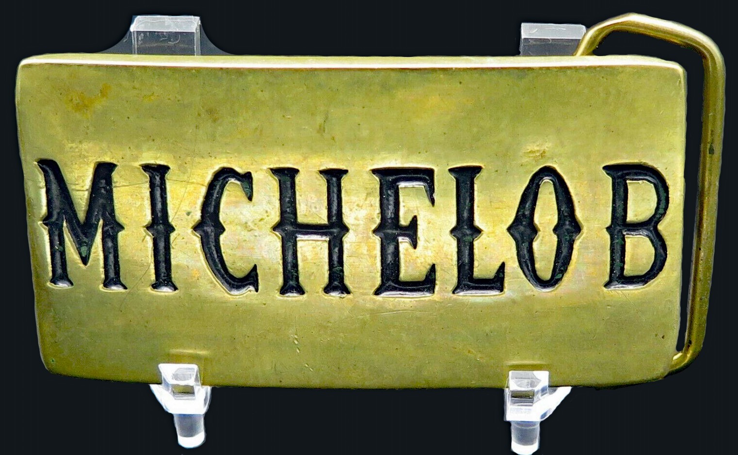 Michelob Beer Baron Buckles Brass Vintage Belt Buckle