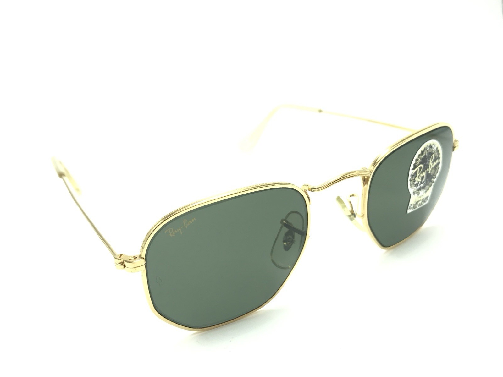 Vintage B&L Ray-Ban W0980 VTAW Gold Metal Sunglasses USA G-15 Green Lens NOS