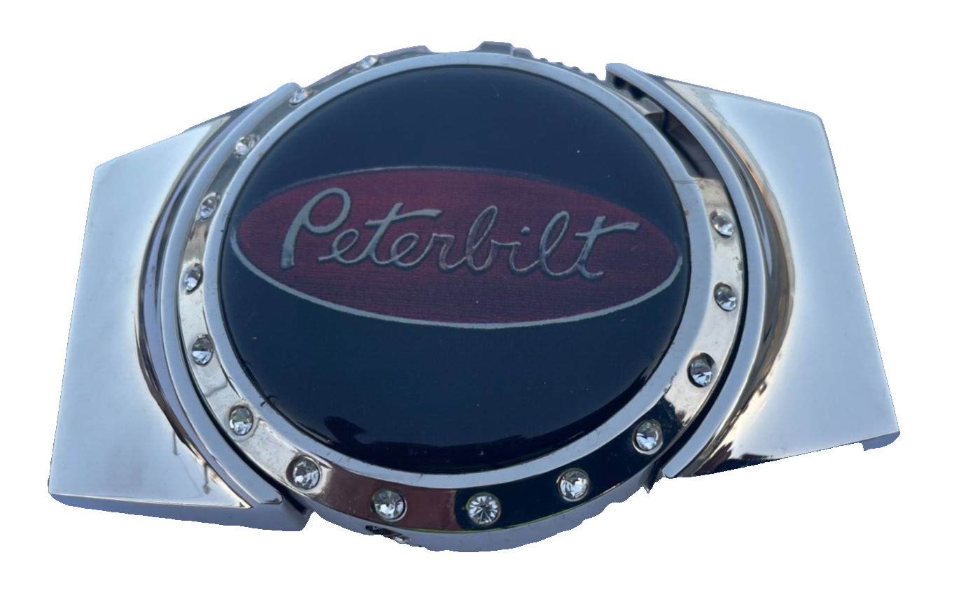Vintage PETERBILT TRUCK TRUCKERS WESTERN BELT BUCKLE With Hidden Lighter RODEO