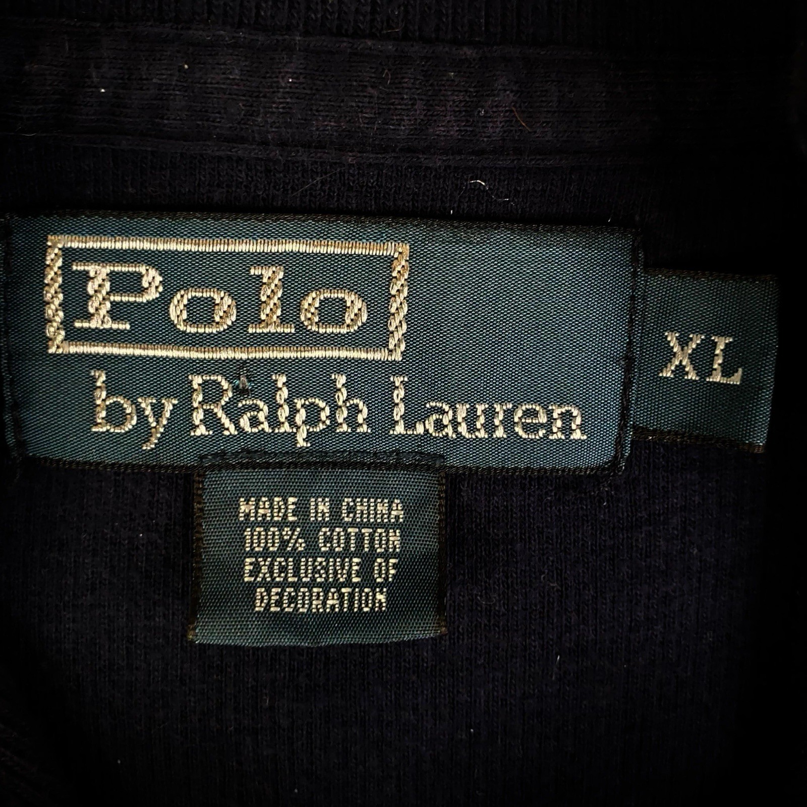 Polo Ralph Lauren Men’s Shawl Collar Sweater Terry Knit Sweatshirt Navy Blue