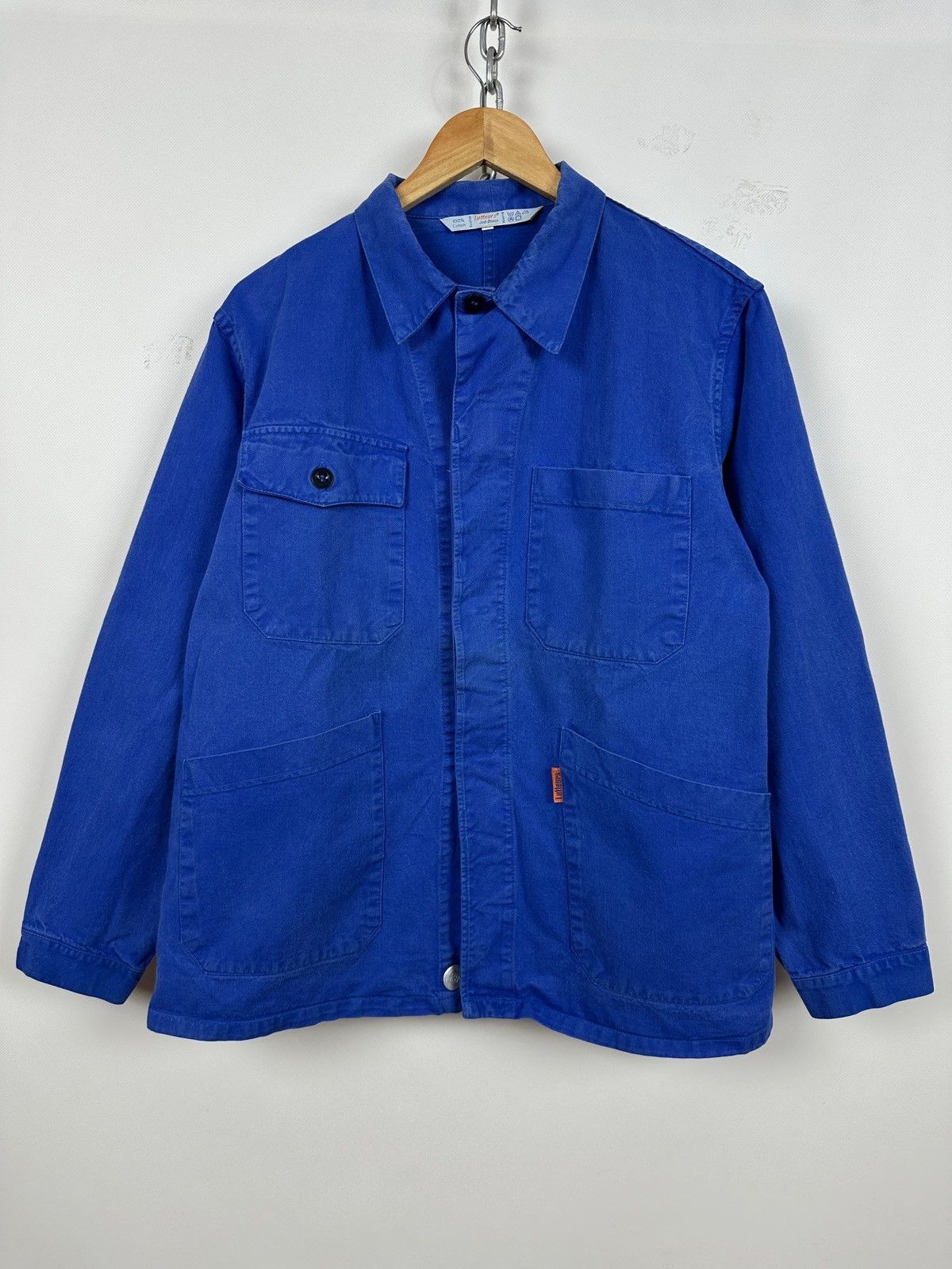 Men’s 80s Vintage Lutteurs French Workwear Sanfor Chore Jacket Size 50