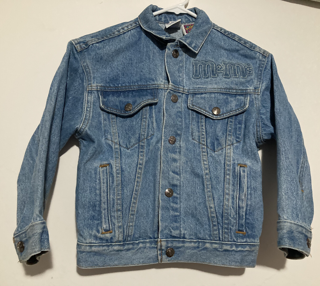 Vintage 90s Planet Mars M&M Promo Youth Denim Jacket 8 Made in USA