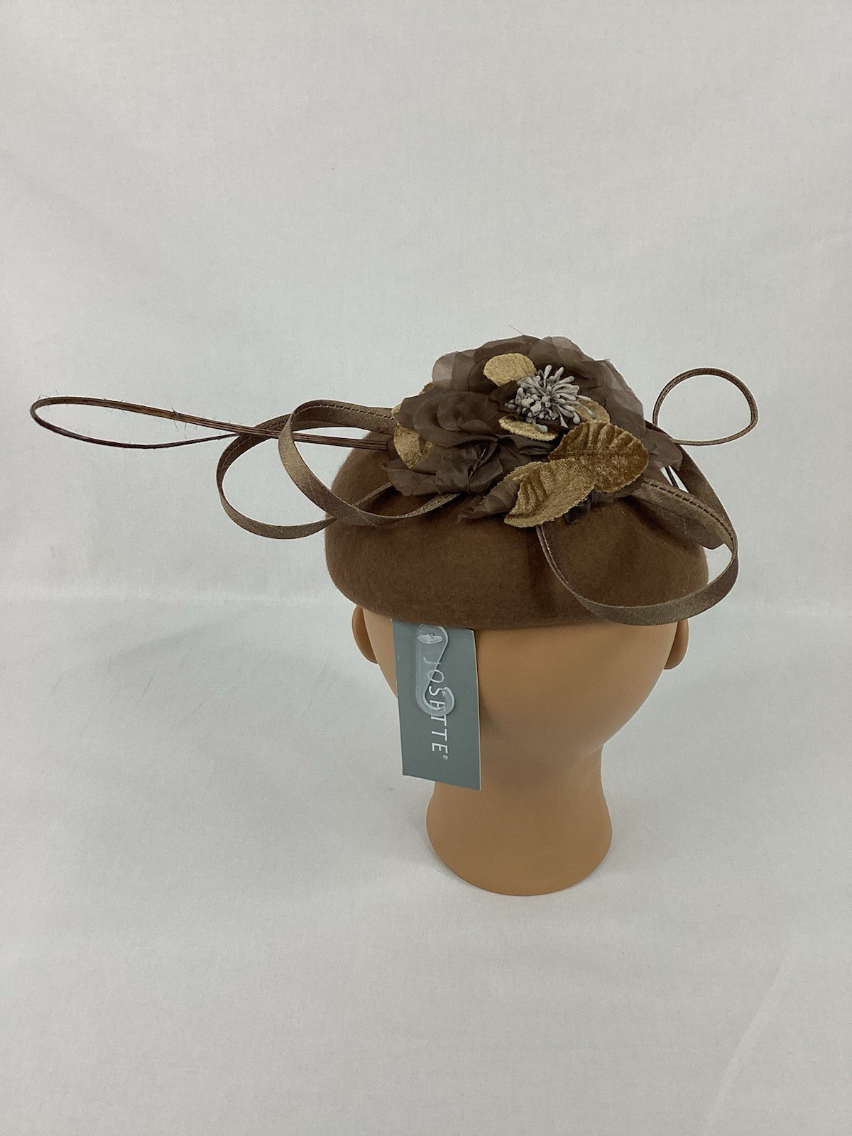 Fascinator Hat Women’s 1960s Style w/ Chin Strap by Josette One Size NWT