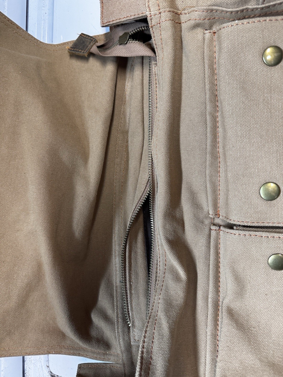 GEARONIC 14″ – 17″ Vintage Messenger Bag Tan Canvas And Leather