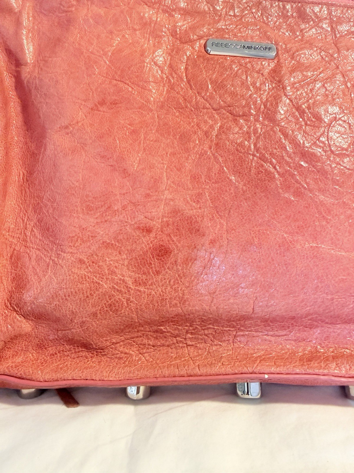 Rebecca Minkoff Desire Shoulder Bag Bubblegum Blush Pink Silver Hardware