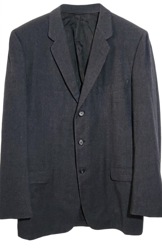 EUC 50s Vintage Middishade Masterpiece Wool Blazer Grey 3 Button Suit Jacket 42R