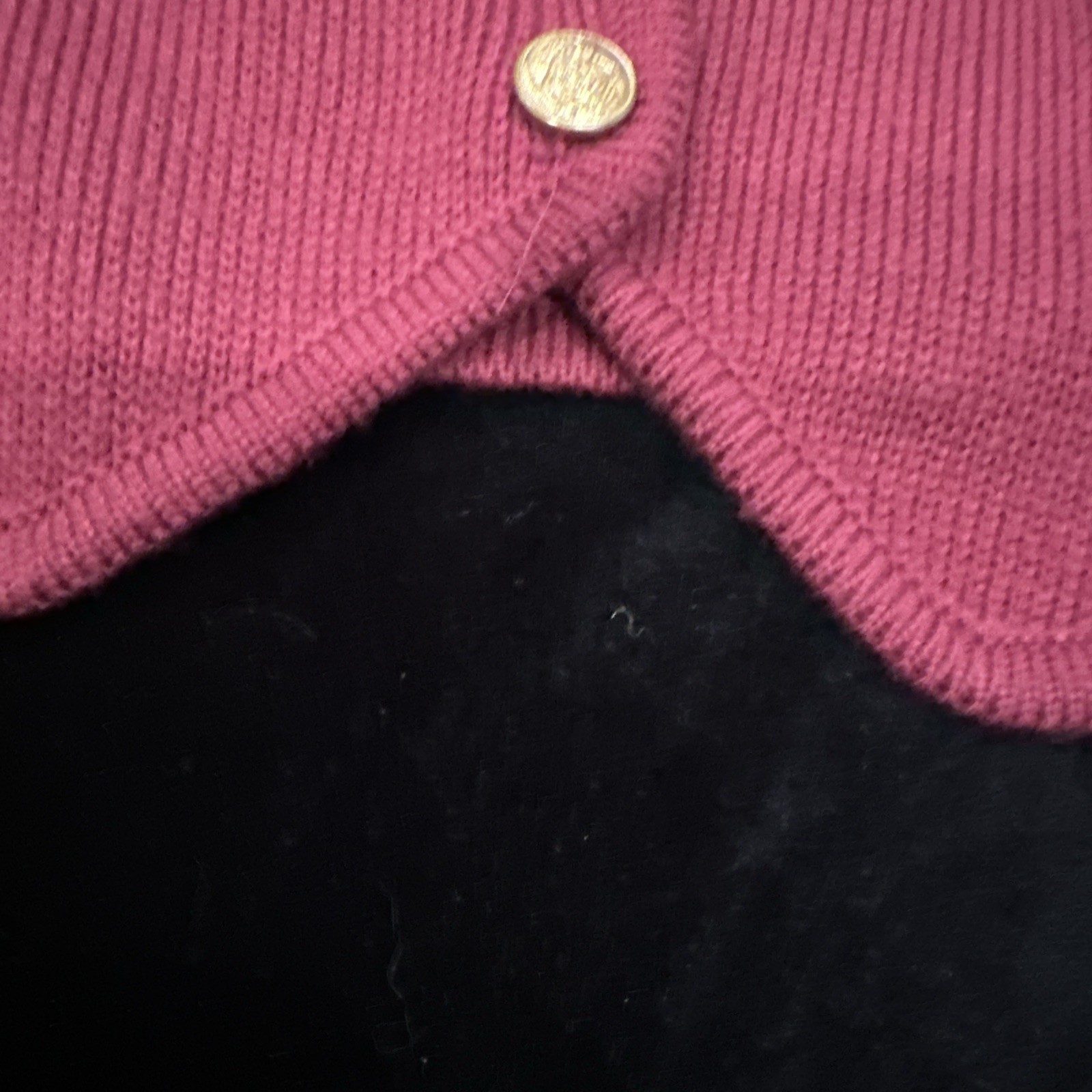 VTG Hastings & Smith Emerald Burgandy Cardigan Sweater Cottage/Grandma