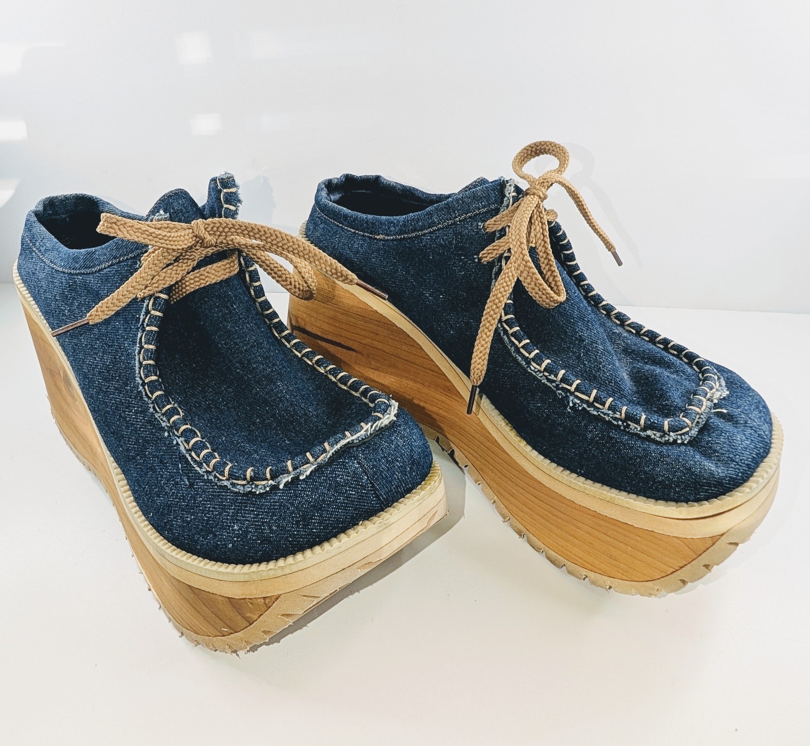 Nature Breeze Y2K Dark Denim Chunky Platform Woman’s Size 8.5