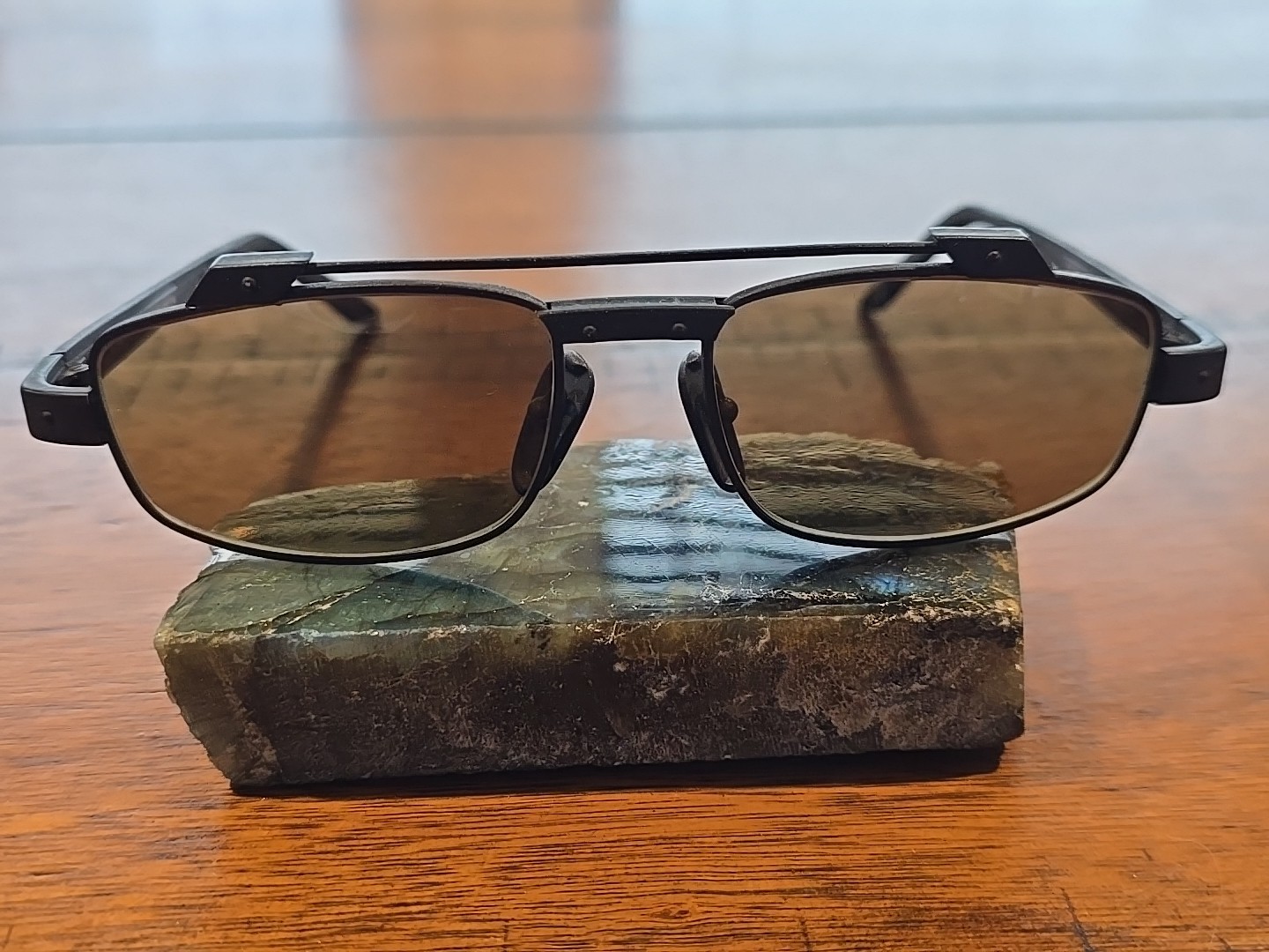 Vintage Bucci Matte Black Frame Sunglasses & Case Italy