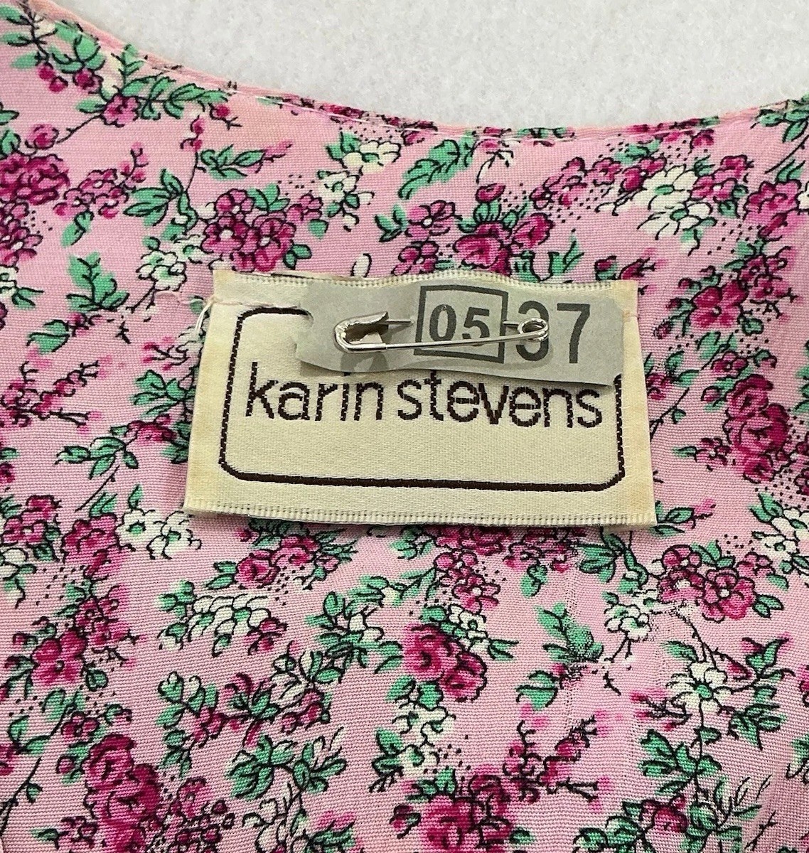 Karin Stevens Floral A-Line Dress 12 Cottagecore Vintage 90s Mom Union Made USA