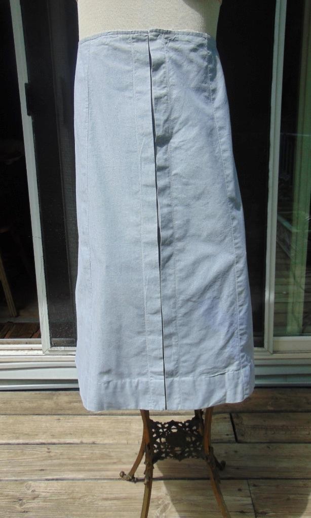 VTG 1940s Home Made Gray Cotton Puff Sleeve Skirt & Top Set 40 & 44W
