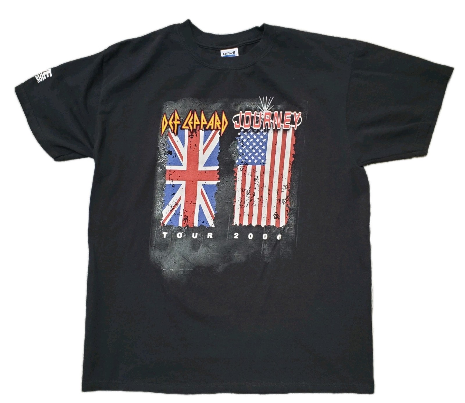Vintage Def Leppard / Journey 2006 Rock Concert World Tour T-Shirt ~ Anvil ~ XL
