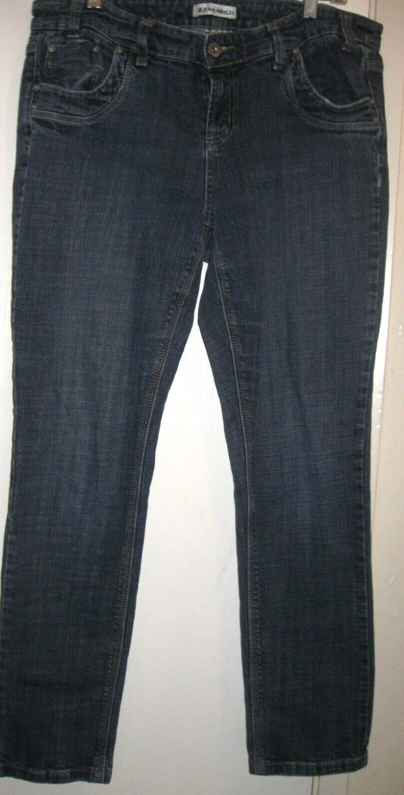 Z. Cavaricci Jeans Dark Blue Denim Long Boot Cut Classic Vintage Sleek Ladies 18