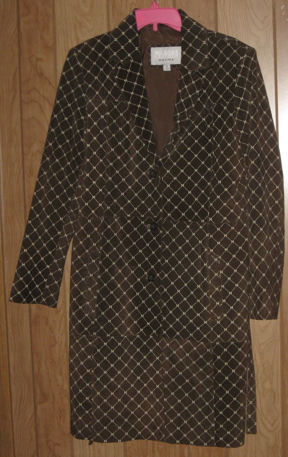 Wilsons Leather Vintage Maxima Womens Coat Size L Trench Style Unique Design