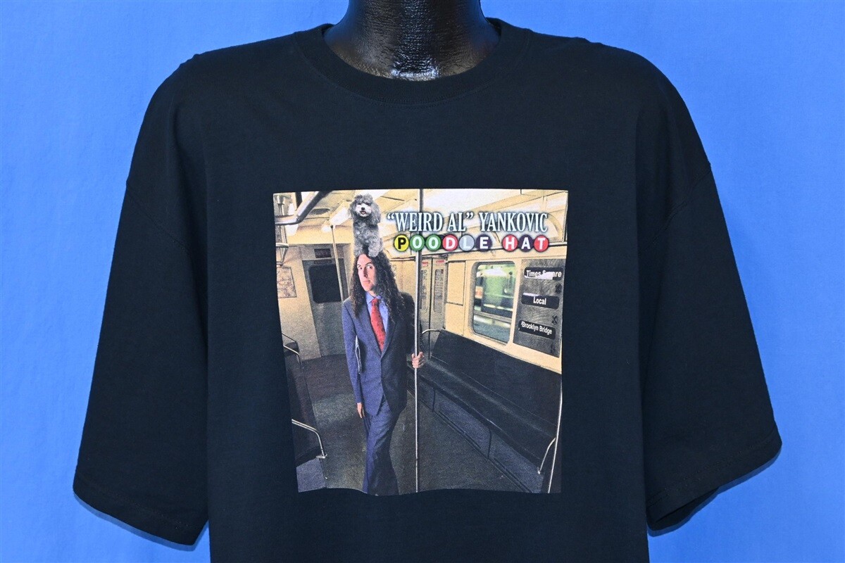 vintage Y2K WEIRD AL YANKOVIC POODLE HAT ALBUM TOUR CONCERT PARODY t-shirt XL