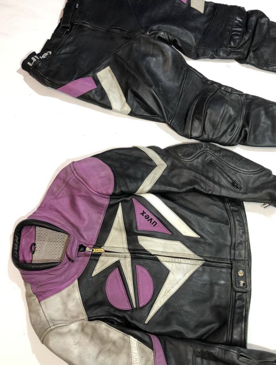 Uvex Vintage 80s Leather Overall Racing Moto