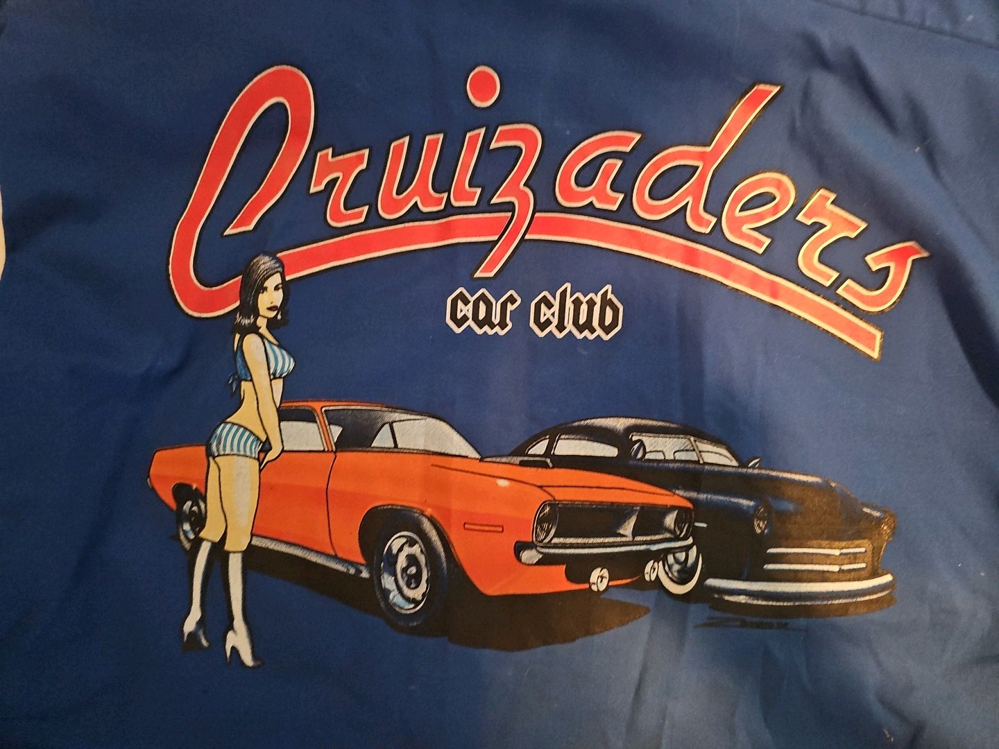 Crusin’ USA Vintage Men’s Bowling Shirt Cruizaders XL ST LOUIS MO Rockabilly EUC
